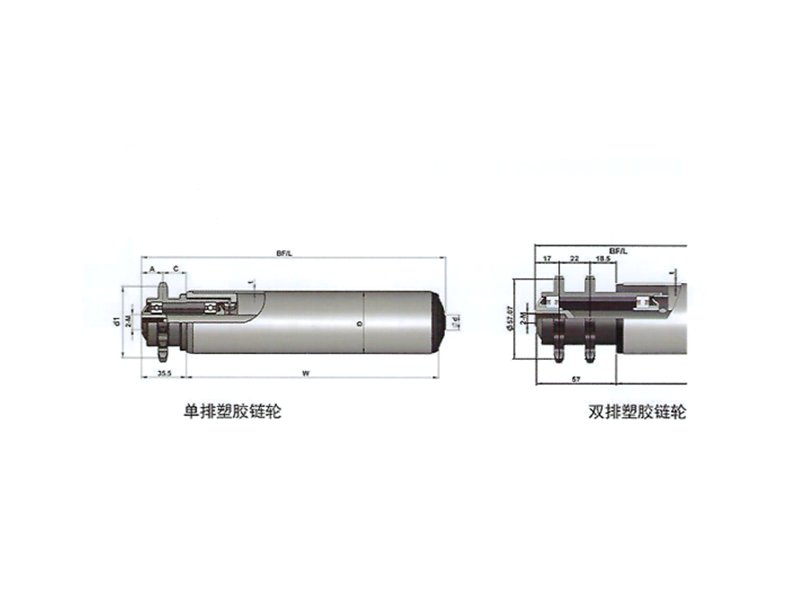 中負(fù)荷塑鋼單/雙鏈輸送輥筒